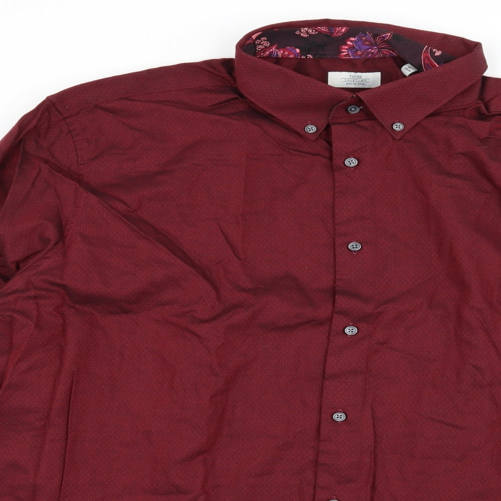 NEXT Mens Red    Dress Shirt Size 18