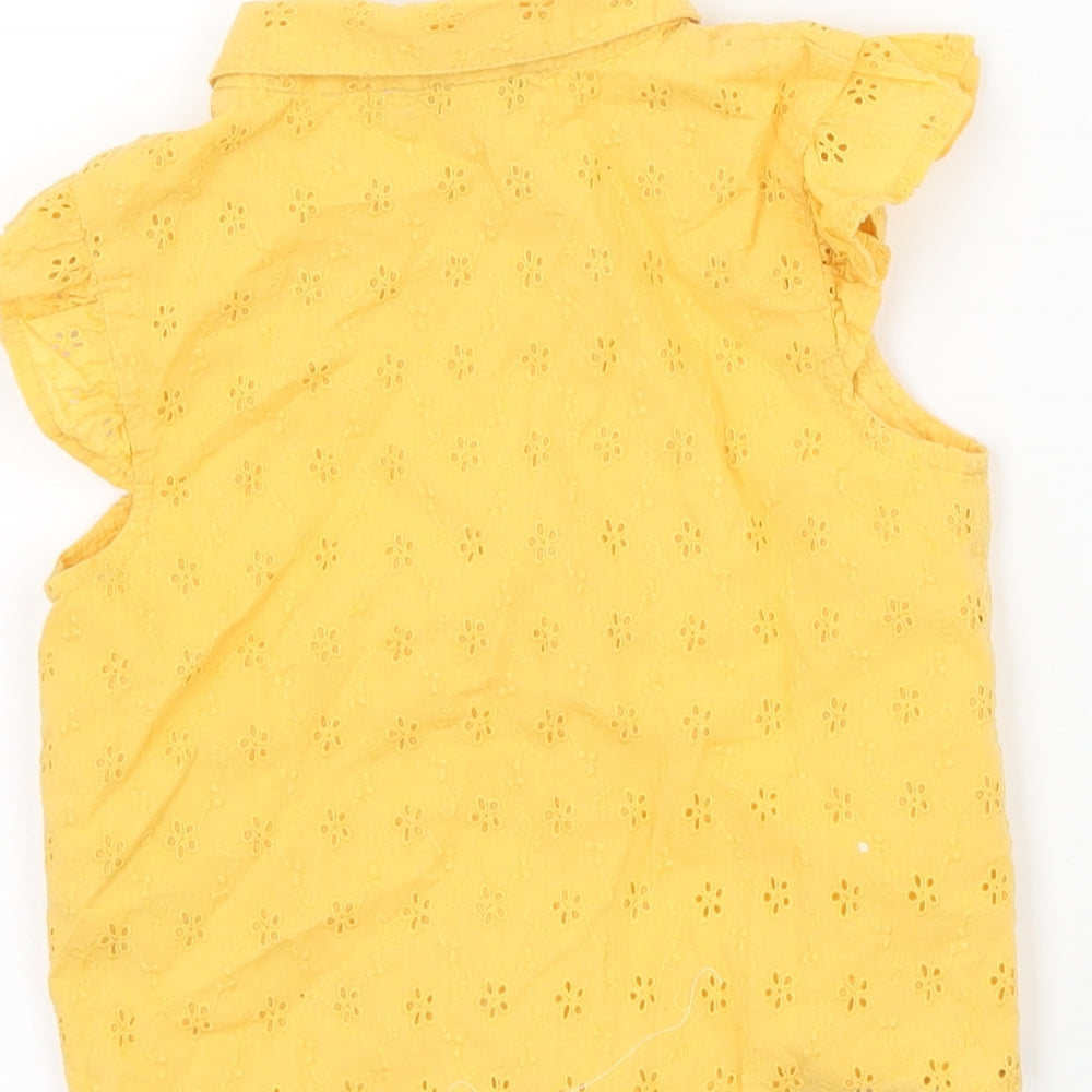 Priamrk Girls Yellow   Basic Blouse Size 5-6 Years