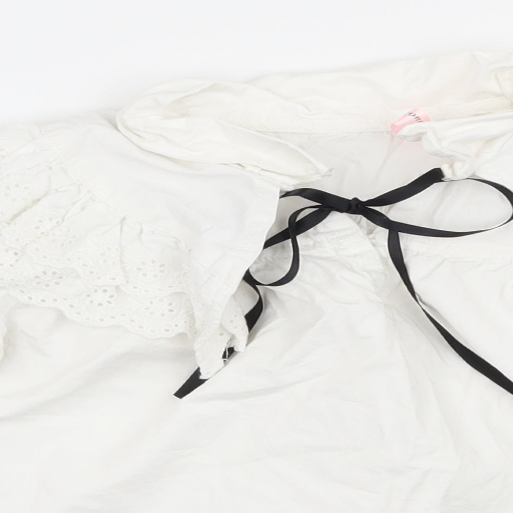 Ben Duo Duo Girls White   Basic Blouse Size 7 Years