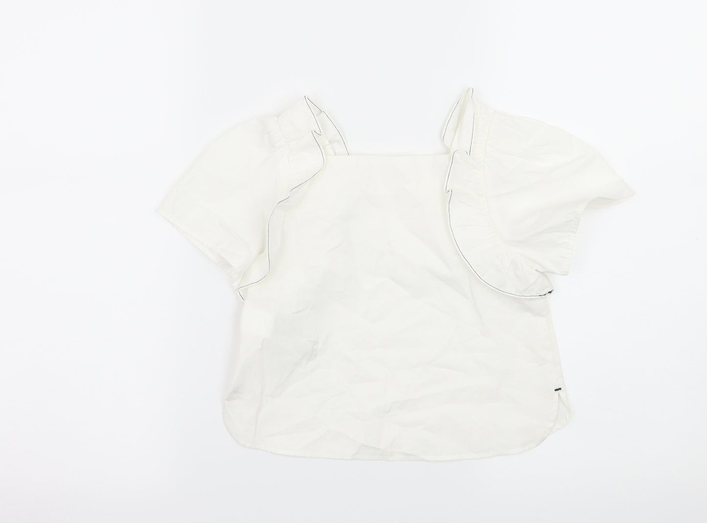 Zara Girls White   Basic Blouse Size 5 Years