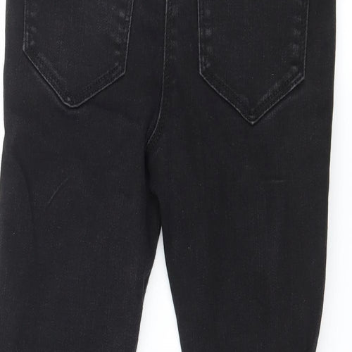 Matalan Girls Black Striped Denim Skinny Jeans Size 6 Years