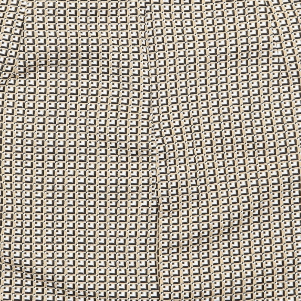 Dorothy Perkins Womens Brown Geometric  A-Line Skirt Size 16