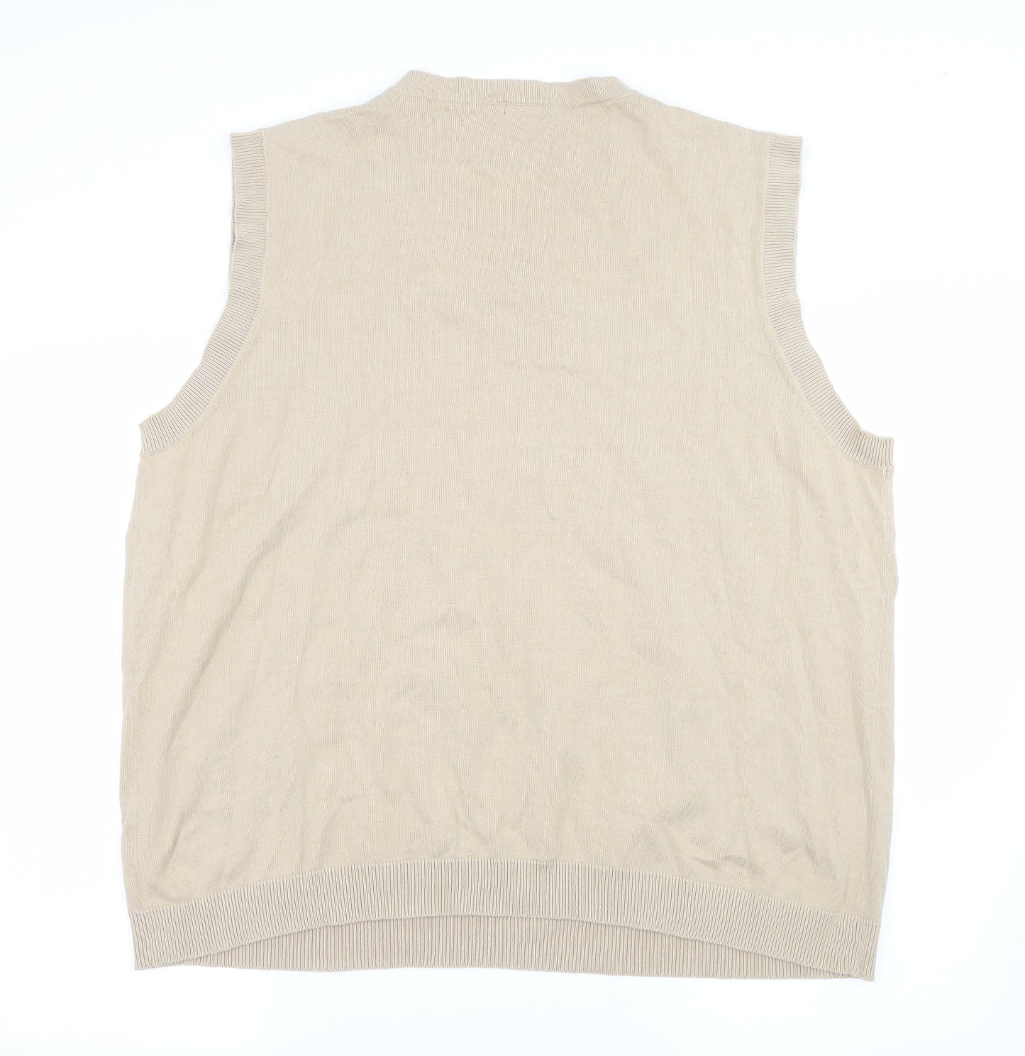 F&F Mens Beige  Knit Pullover Jumper Size 2XL