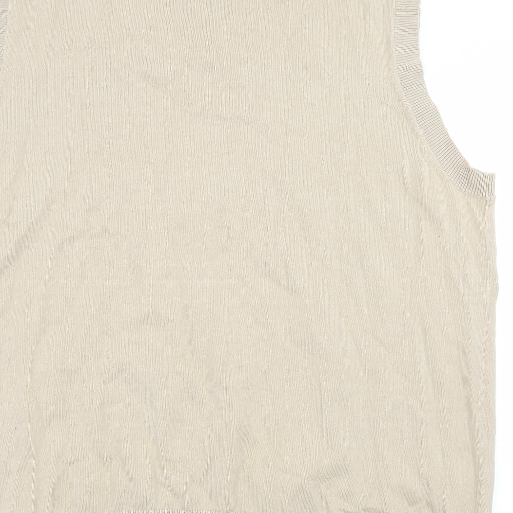 F&F Mens Beige  Knit Pullover Jumper Size 2XL