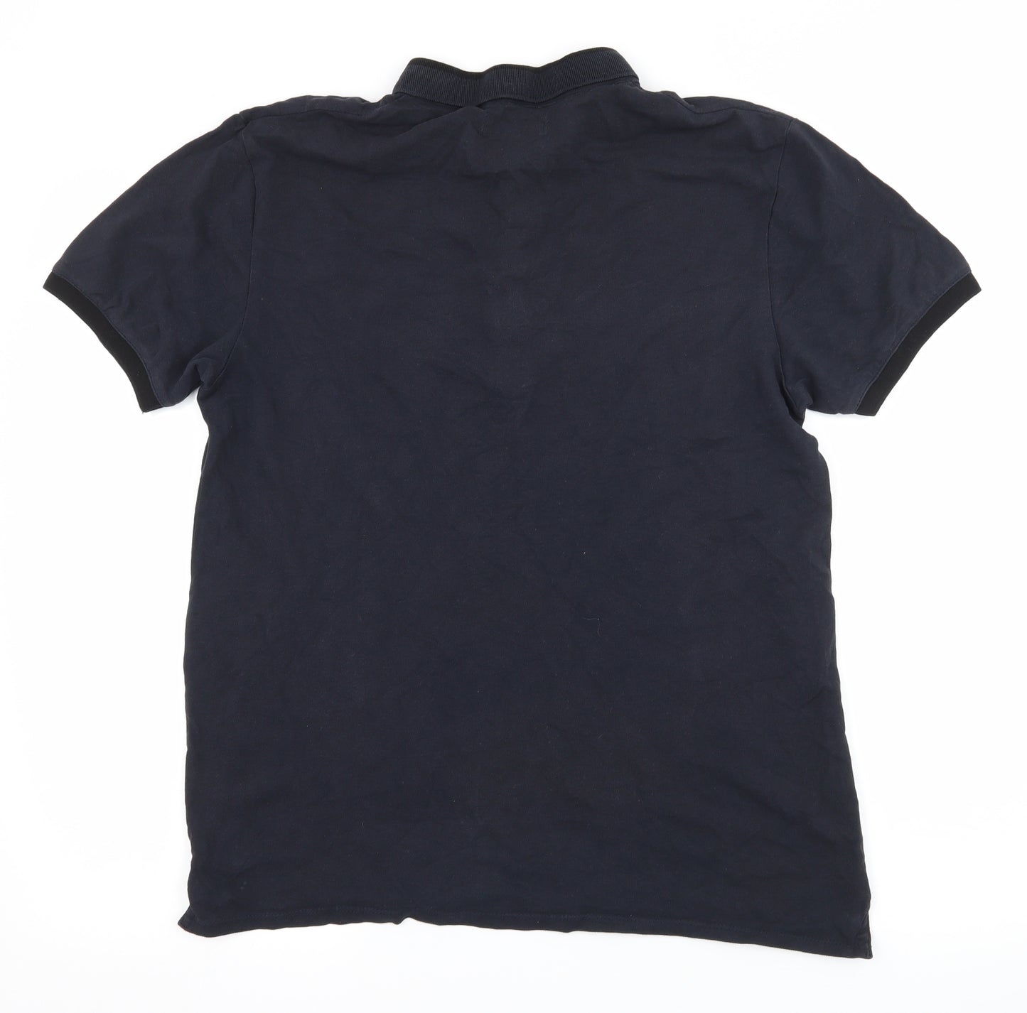 Zara Mens Blue  Jersey  Polo Size L