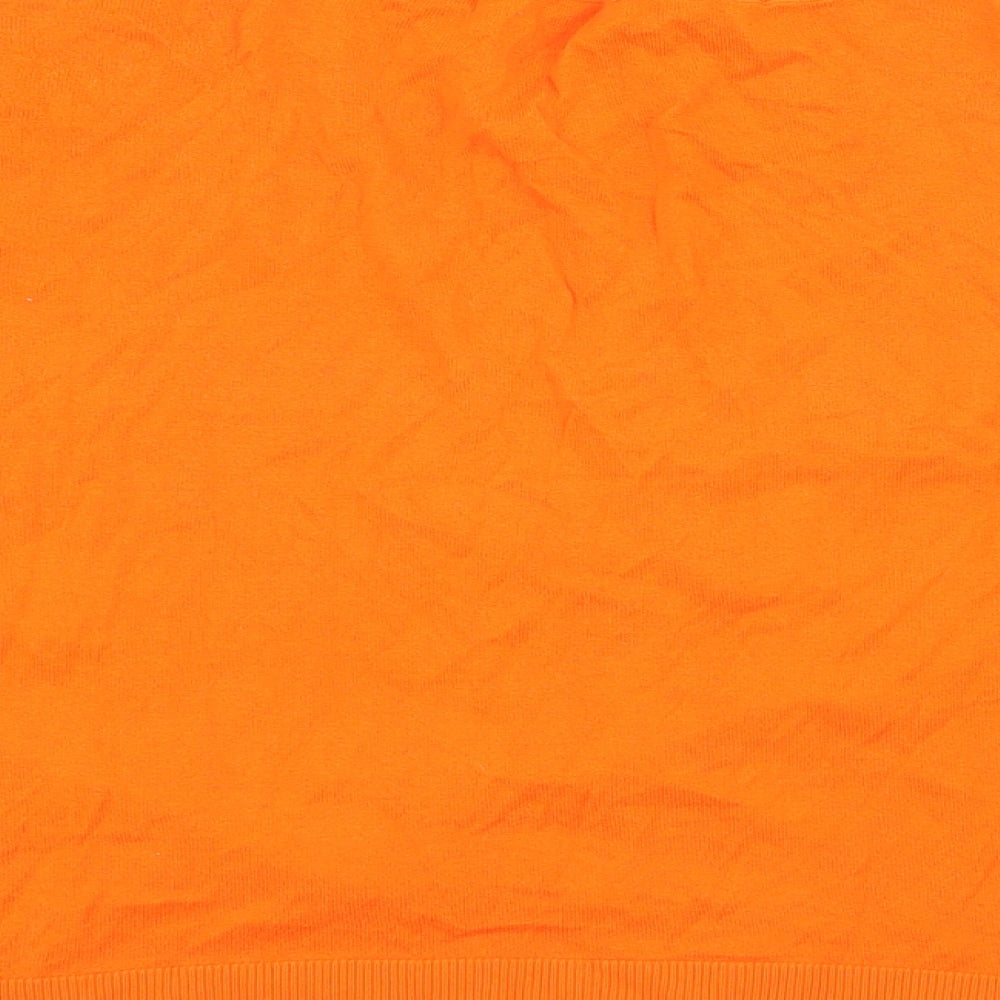 Zara Womens Orange  Knit Pullover Jumper Size S
