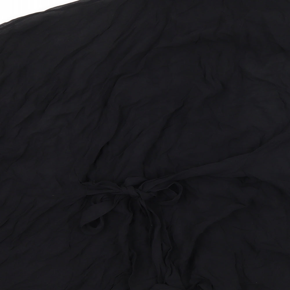 AllSaints Womens Black  Chiffon Basic Blouse Size 8