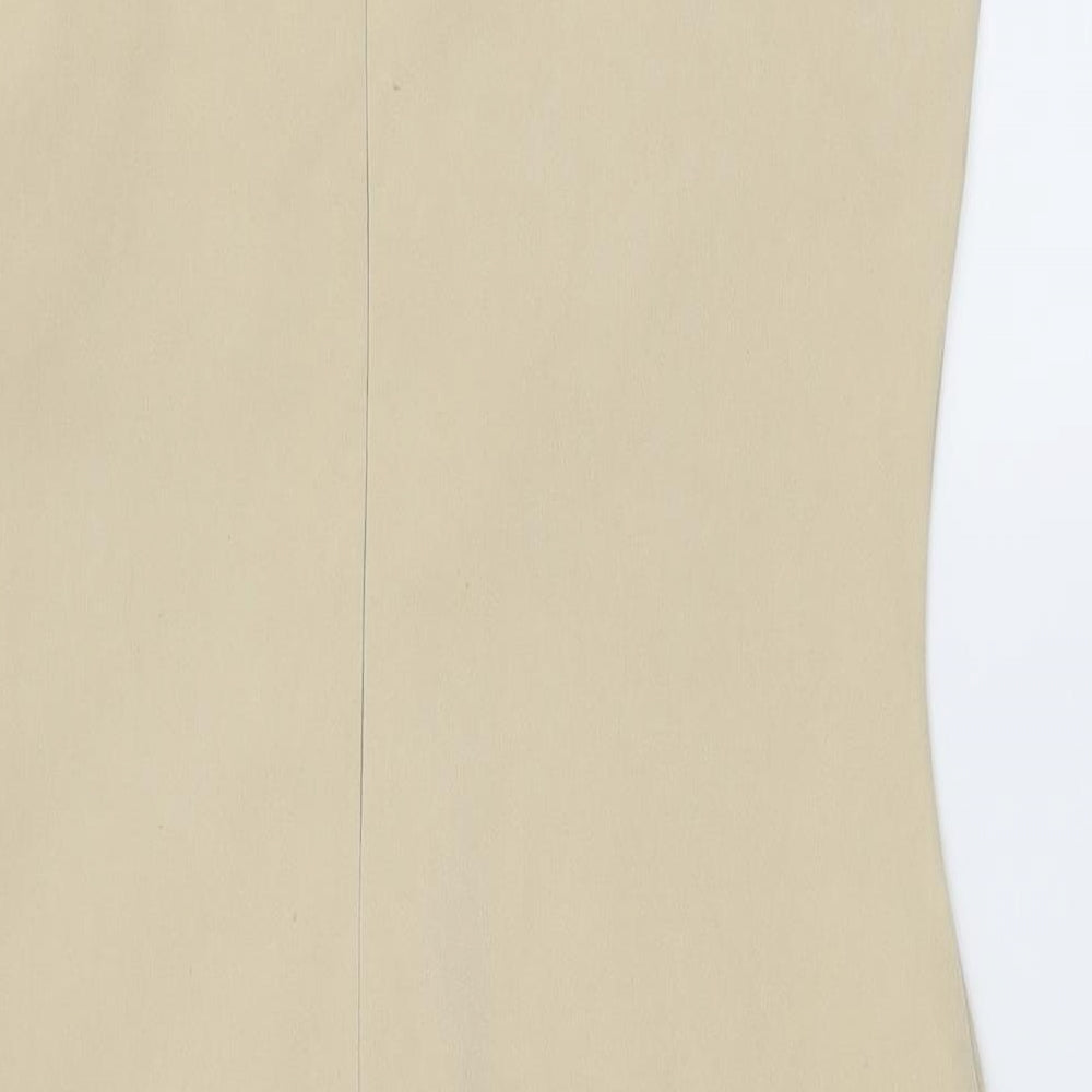 Amartano Womens Beige  Velour A-Line  Size 14