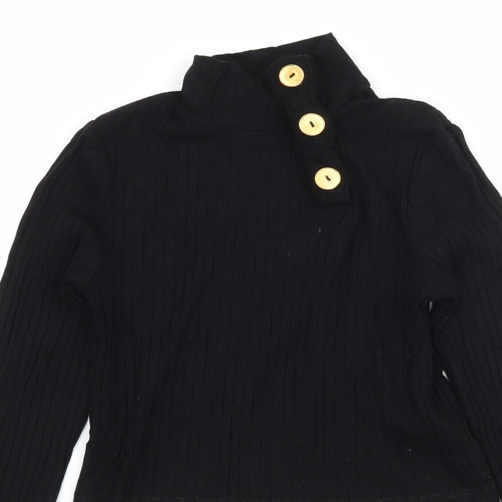 Select Girls Black  Jersey Basic T-Shirt Size 10-11 Years