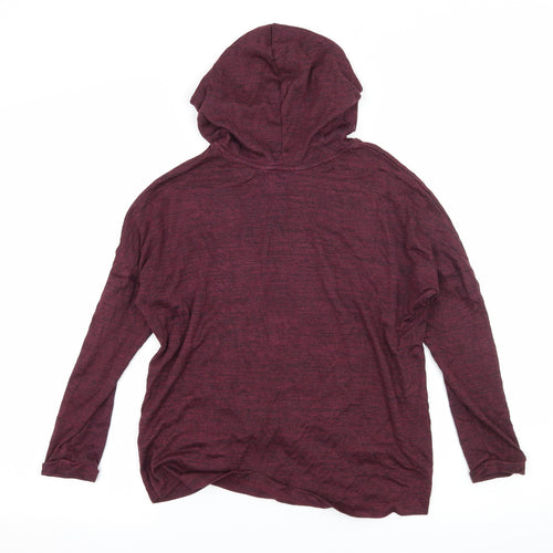 H&M Girls Purple  Jersey Pullover Hoodie Size 9-10 Years  - Living the dream