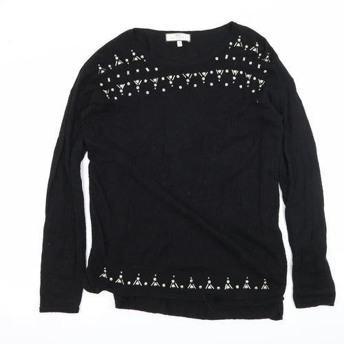 NEXT Womens Black  Knit Pullover Jumper Size 8