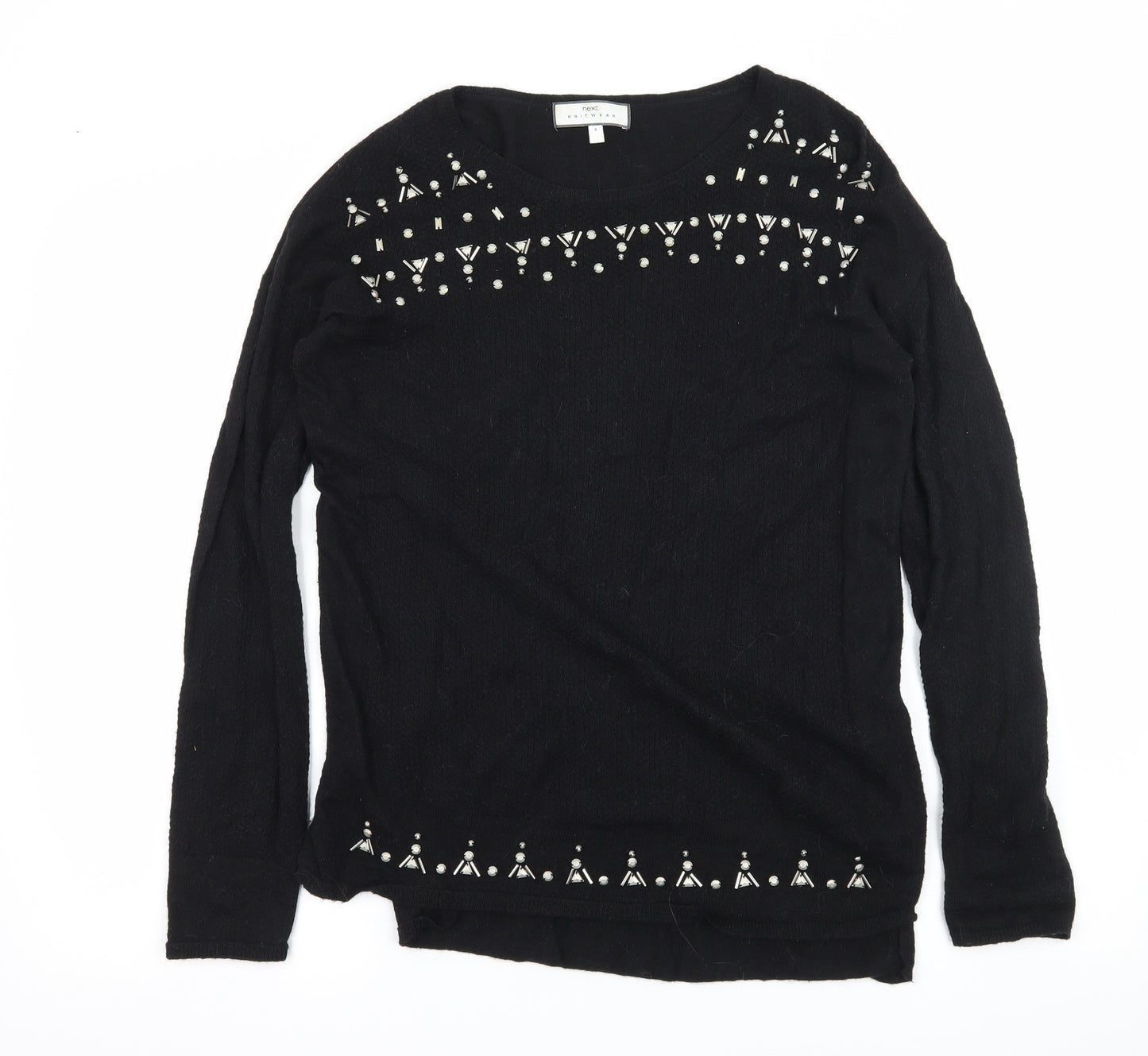 NEXT Womens Black  Knit Pullover Jumper Size 8