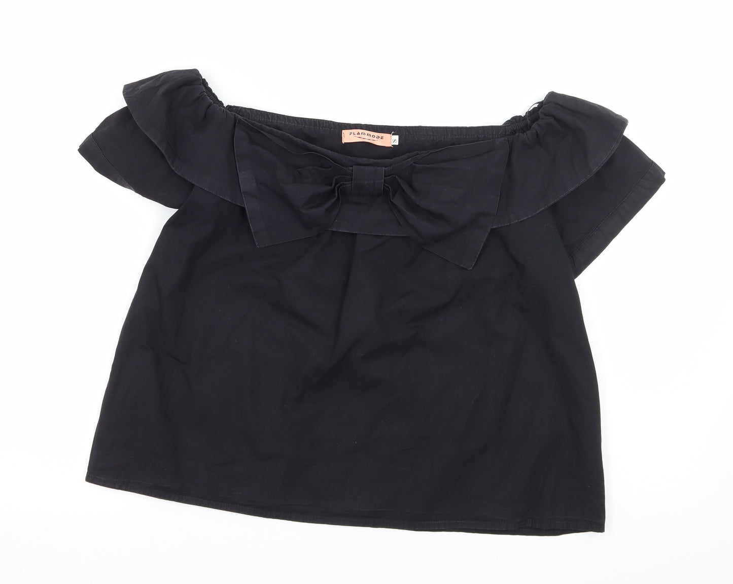 Flammode Womens Black   Basic Blouse Size S