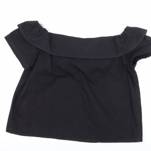 Flammode Womens Black   Basic Blouse Size S