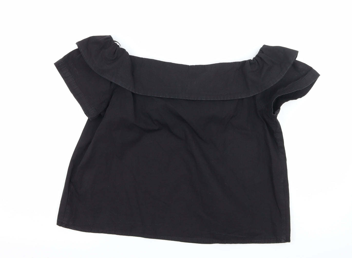 Flammode Womens Black   Basic Blouse Size S
