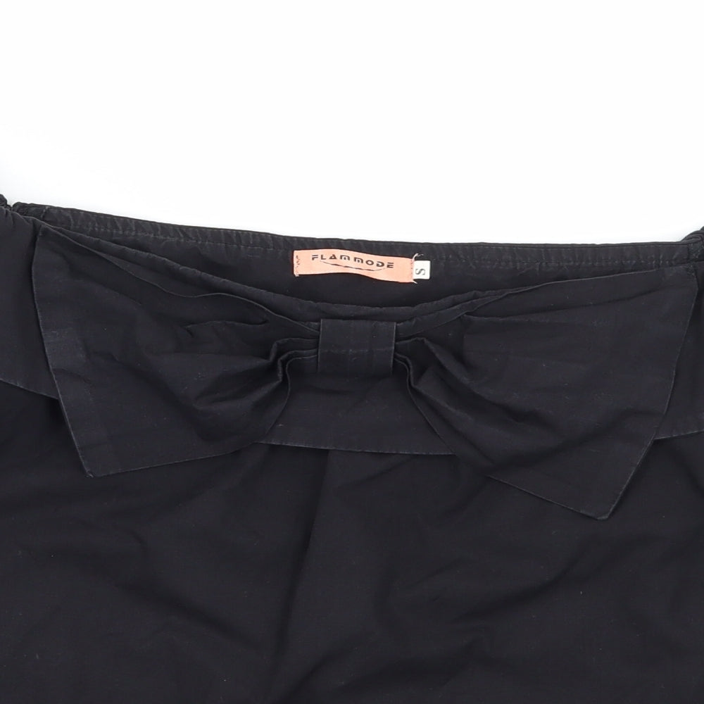 Flammode Womens Black   Basic Blouse Size S