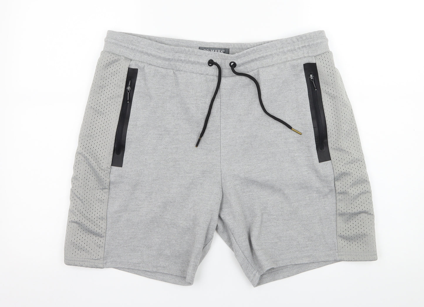 Priamrk Mens Grey  Jersey Sweat Shorts Size L