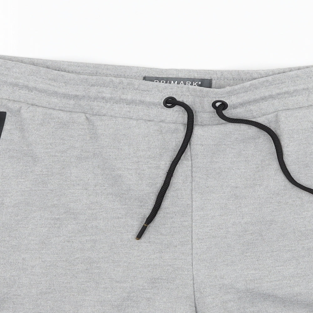 Priamrk Mens Grey  Jersey Sweat Shorts Size L