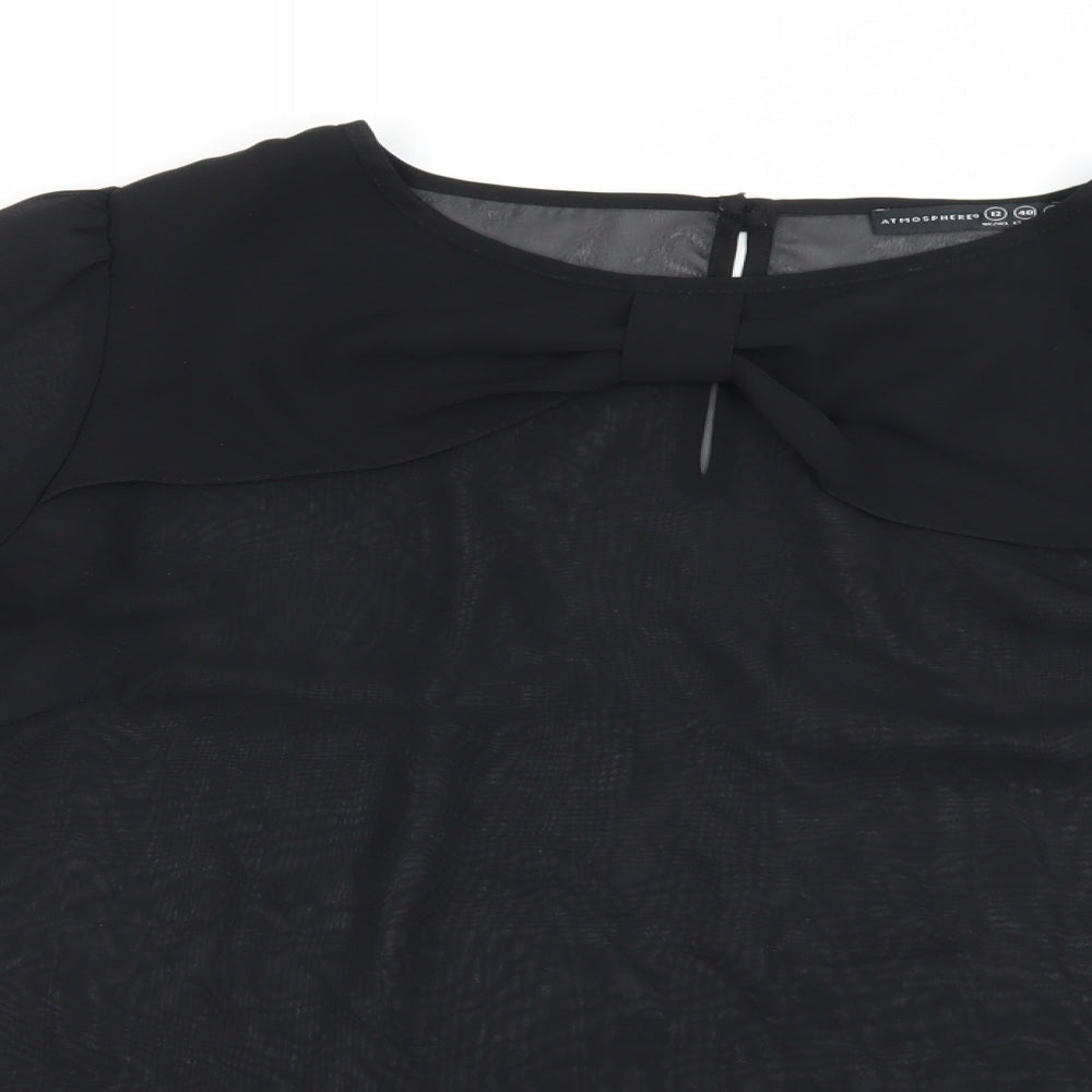 Atmosphere Womens Black   Basic Blouse Size 12