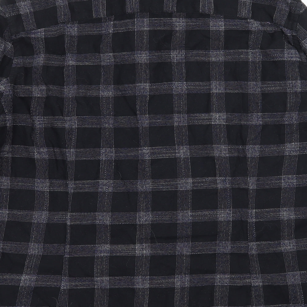 Burton Mens Blue Check   Button-Up Size L