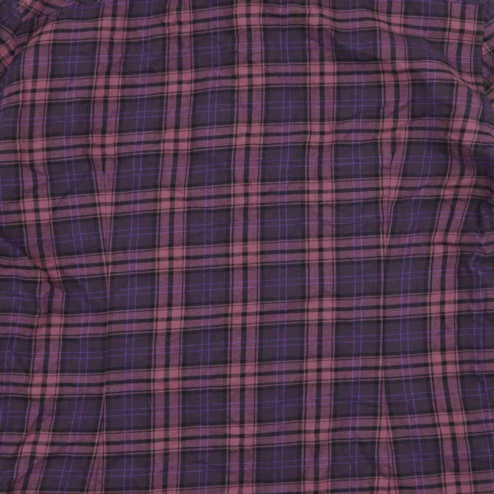 River Island Mens Purple Check   Button-Up Size L