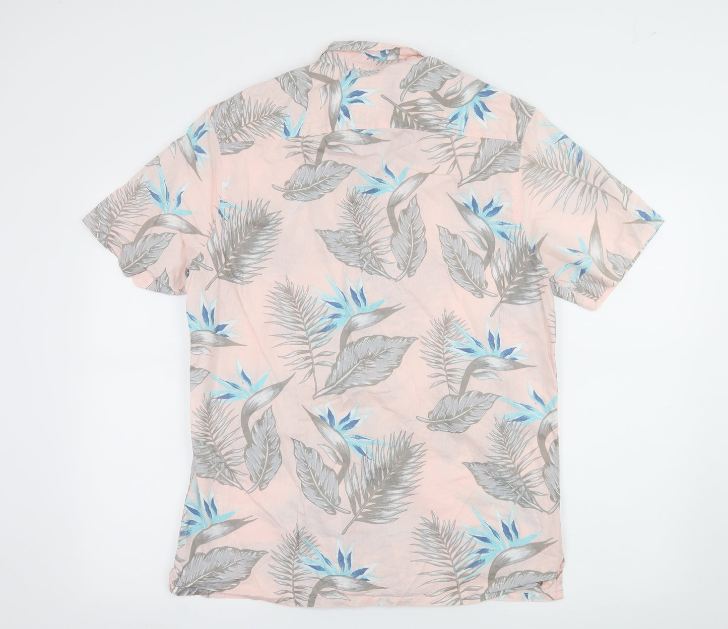 Primark Mens Pink Floral   Button-Up Size L