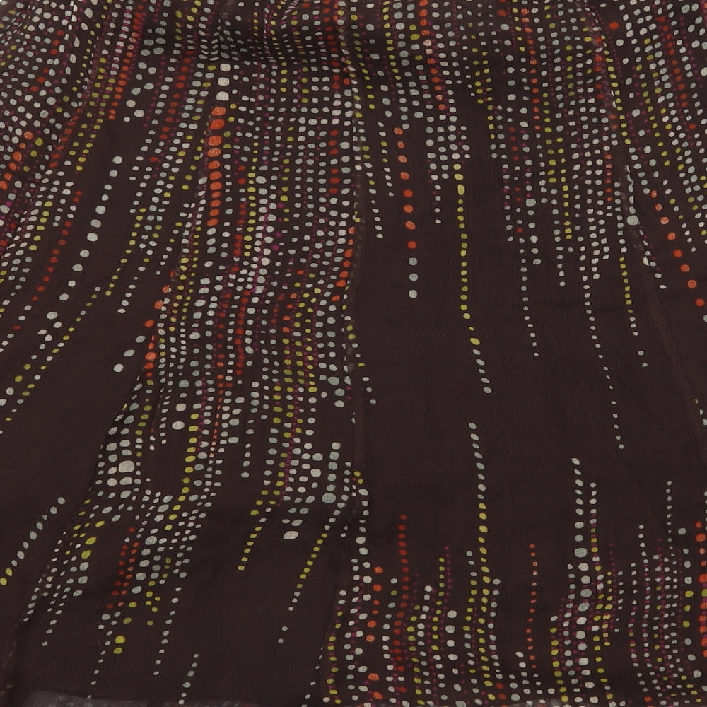 NEXT Womens Brown Polka Dot Chiffon Flare Skirt Size 14
