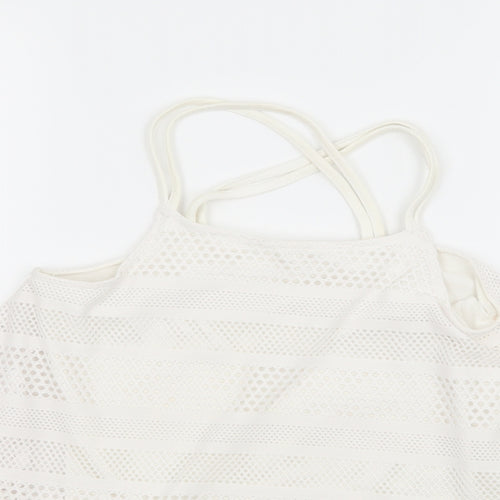 Candy Couture Girls White  Jersey Camisole Tank Size 10 Years
