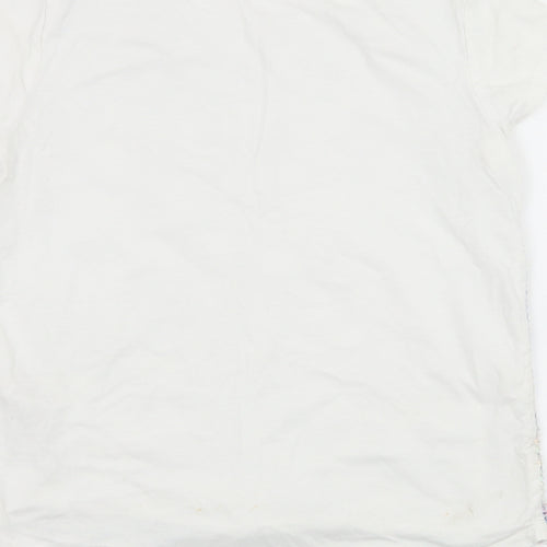 Nutmeg Girls White Floral Jersey Basic T-Shirt Size 11-12 Years