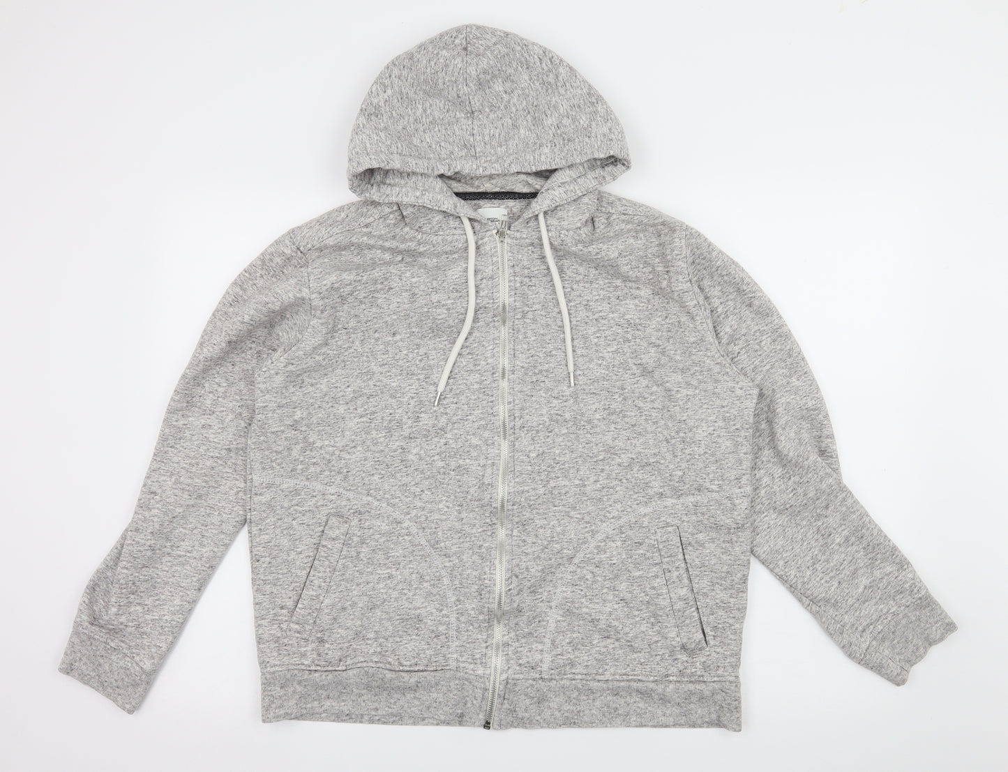 Burton Mens Grey  Jersey Full Zip Hoodie Size L