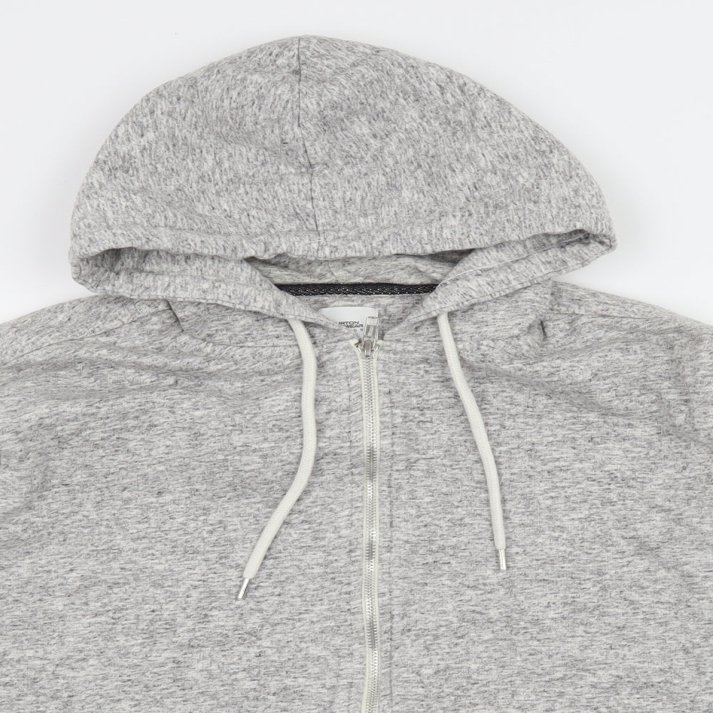 Burton Mens Grey  Jersey Full Zip Hoodie Size L