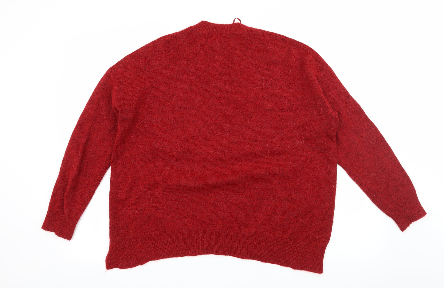 New Look Womens Red  Knit Pullover Jumper Size M