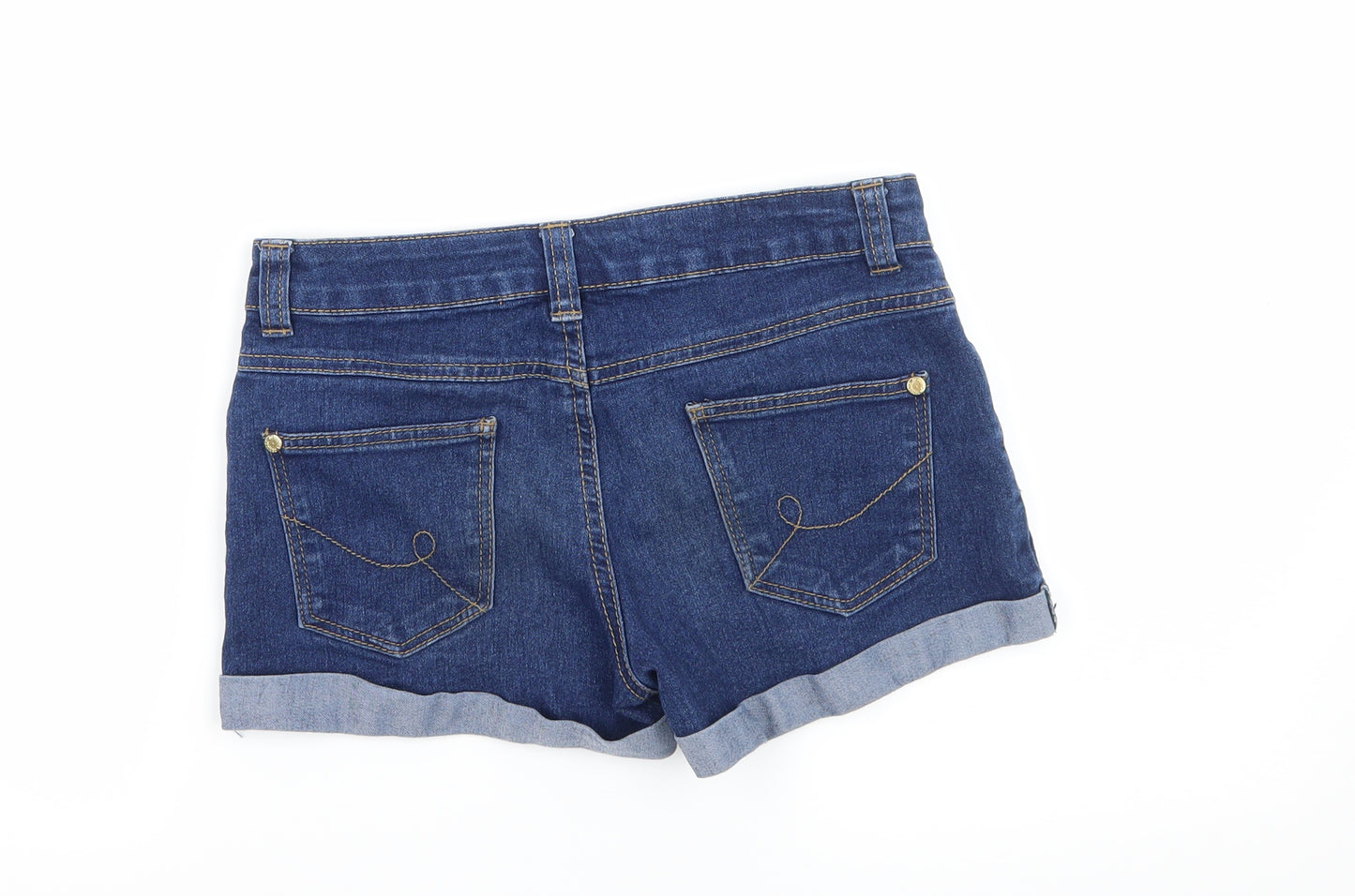 Denim & Co. Girls Blue  Denim Biker Shorts Size 10-11 Years