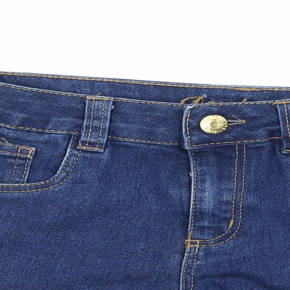 Denim & Co. Girls Blue  Denim Biker Shorts Size 10-11 Years