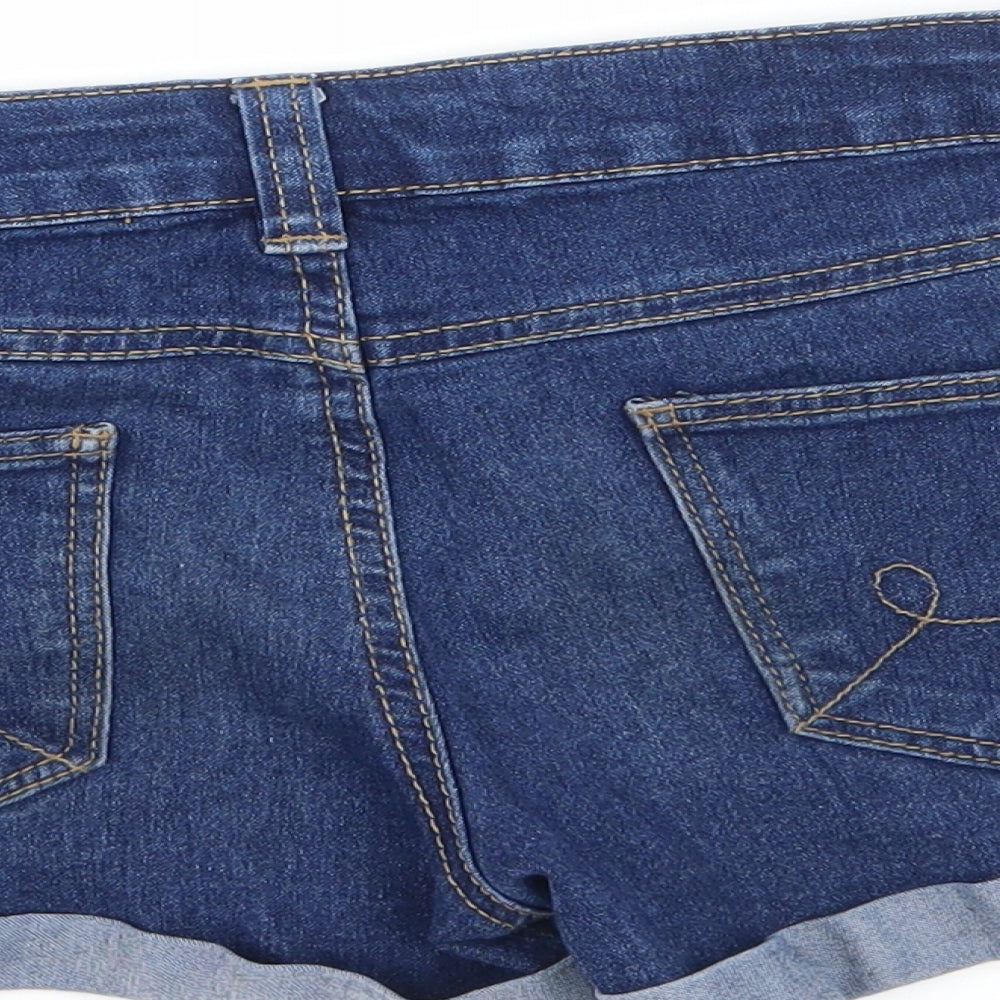 Denim & Co. Girls Blue  Denim Biker Shorts Size 10-11 Years