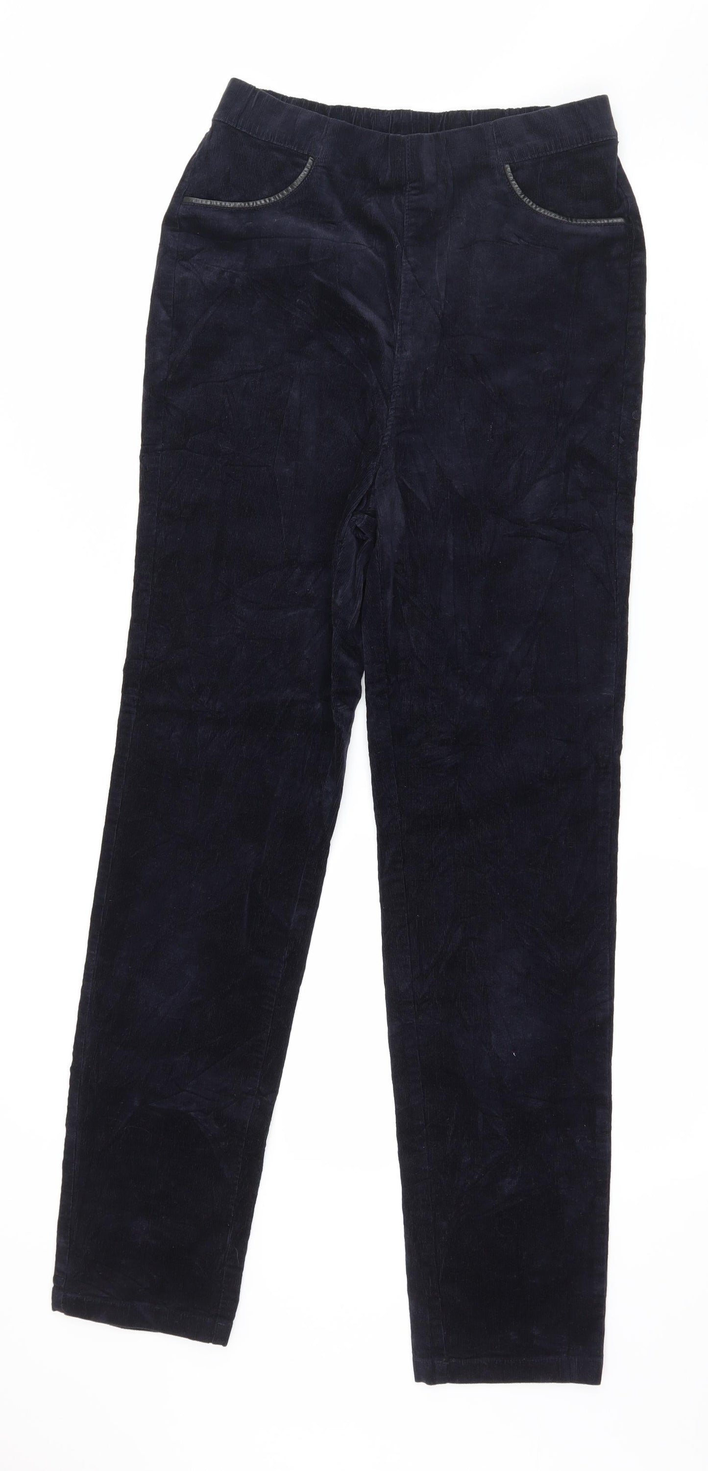 Marks and Spencer Womens Blue  Corduroy Capri Leggings Size 8 L30 in