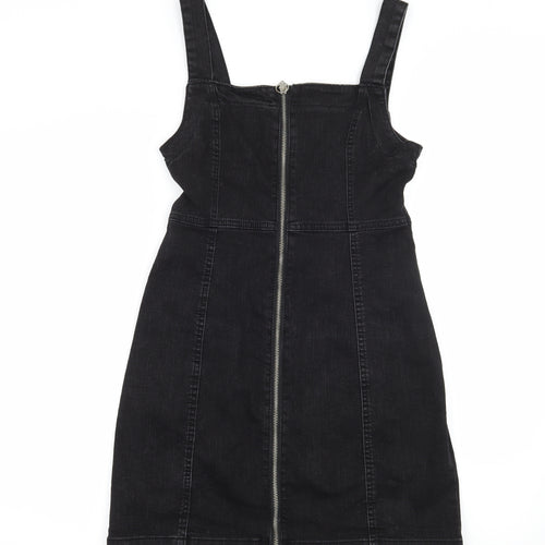 Denim & Co. Womens Black  Denim Bodycon  Size 10