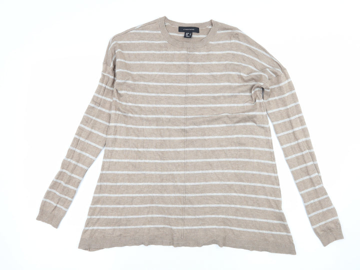 Atmosphere Womens Brown Striped Knit Pullover Jumper Size 8