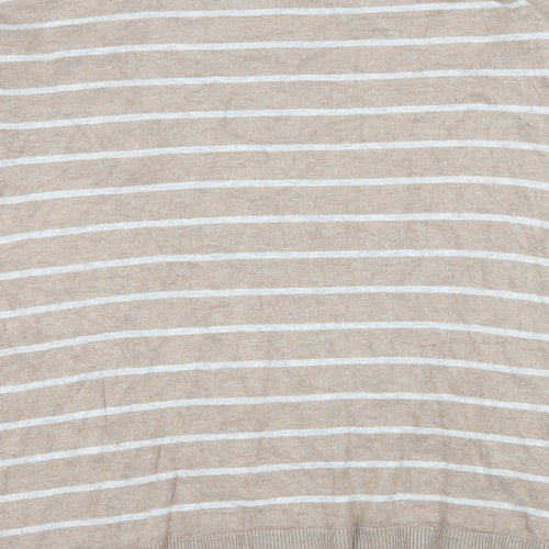 Atmosphere Womens Brown Striped Knit Pullover Jumper Size 8