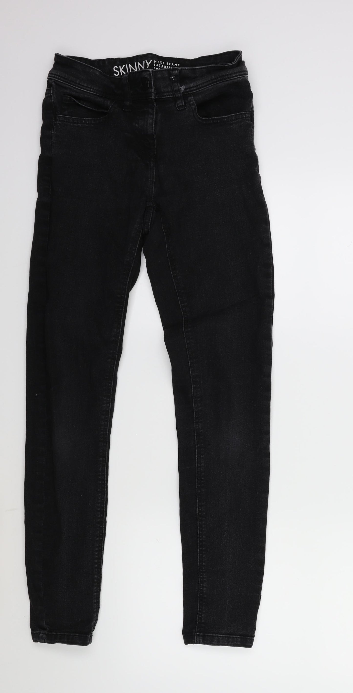 NEXT Womens Black  Denim Skinny Jeans Size 6 L28 in