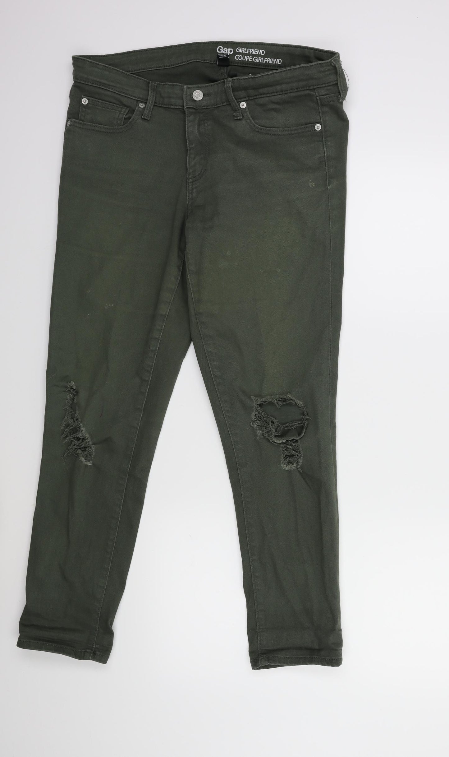 Gap Womens Green  Denim Skinny Jeans Size 12 L28 in