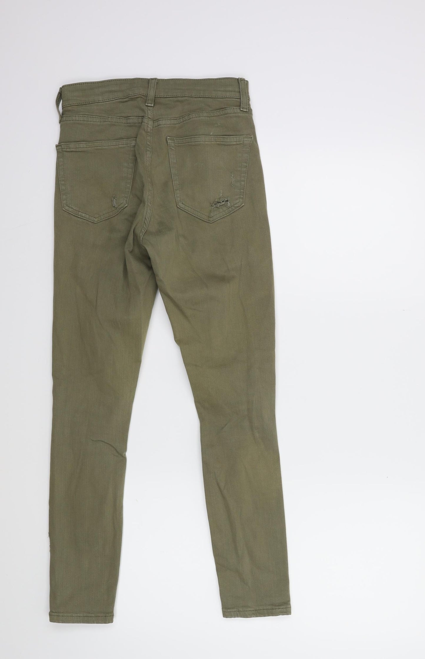 Topshop Womens Green  Denim Skinny Jeans Size 26 in L30 in