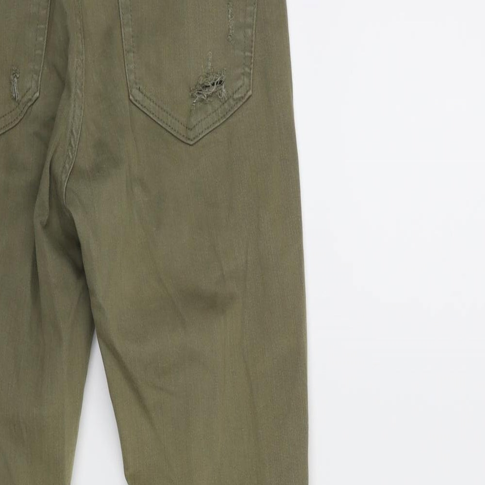 Topshop Womens Green  Denim Skinny Jeans Size 26 in L30 in