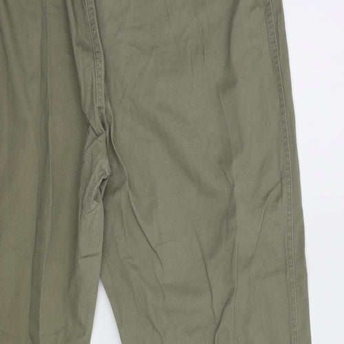 evie Womens Green   Cropped Trousers Size 16 L22 in