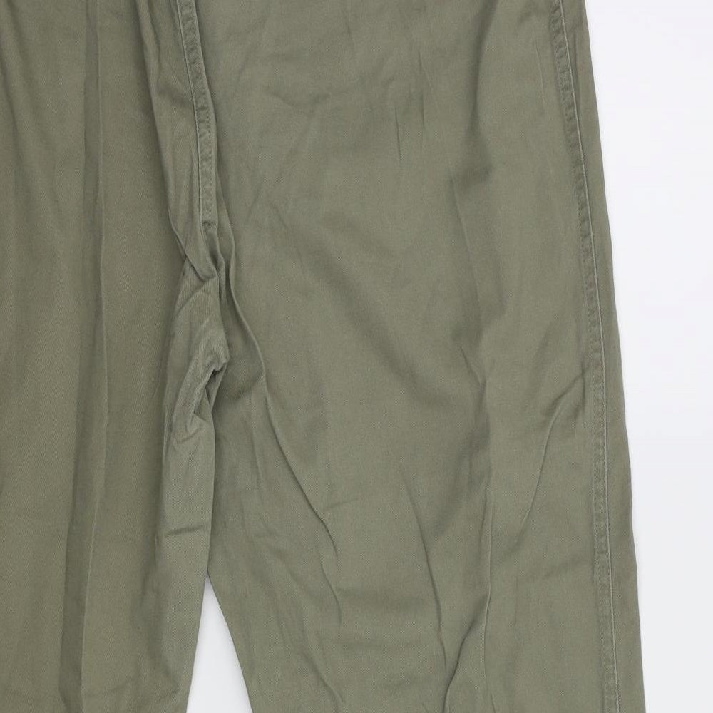 evie Womens Green   Cropped Trousers Size 16 L22 in