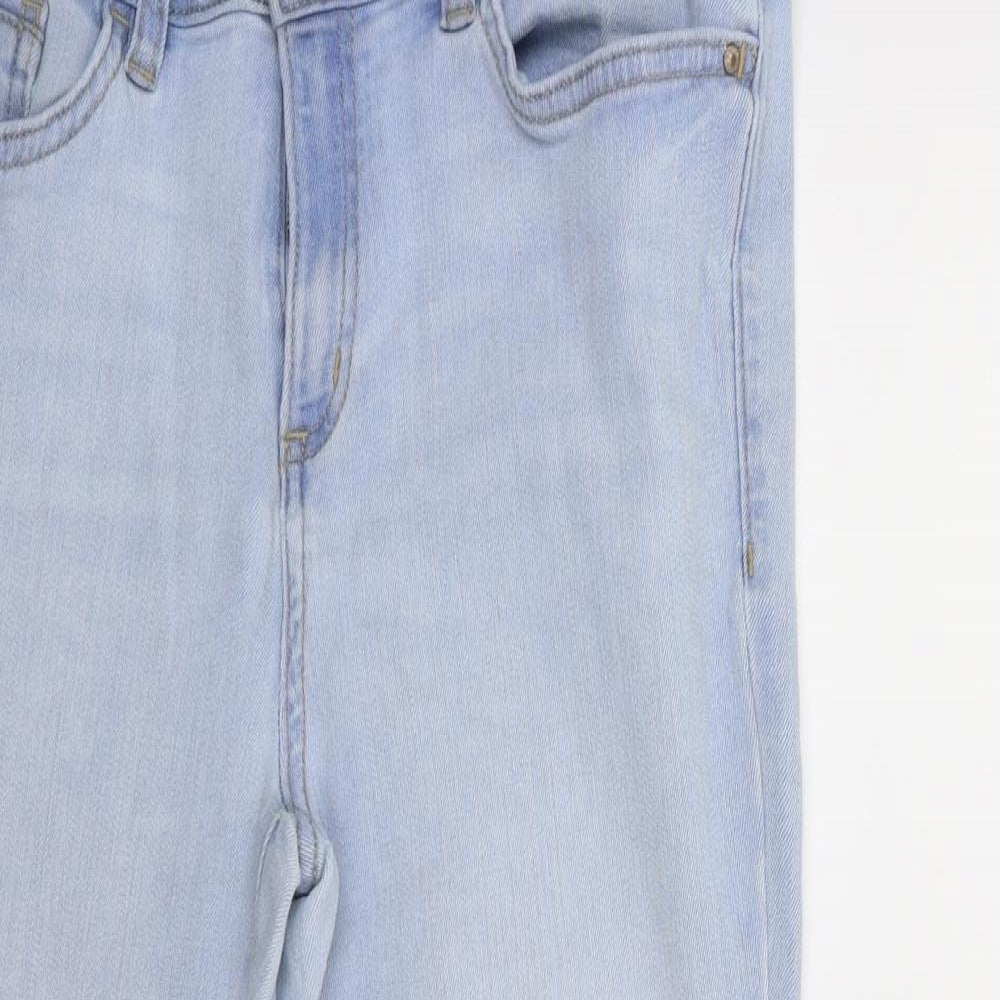 F&F Womens Blue  Denim Cropped Jeans Size 12 L22 in