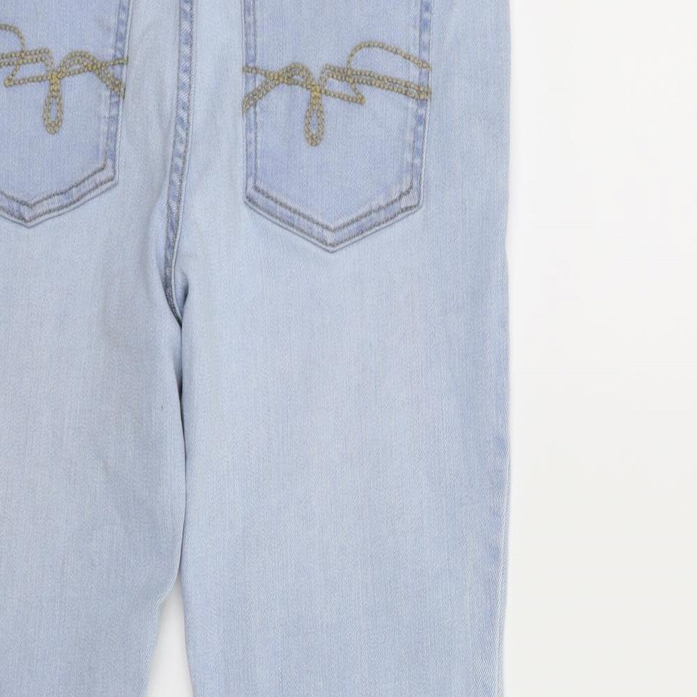 F&F Womens Blue  Denim Cropped Jeans Size 12 L22 in