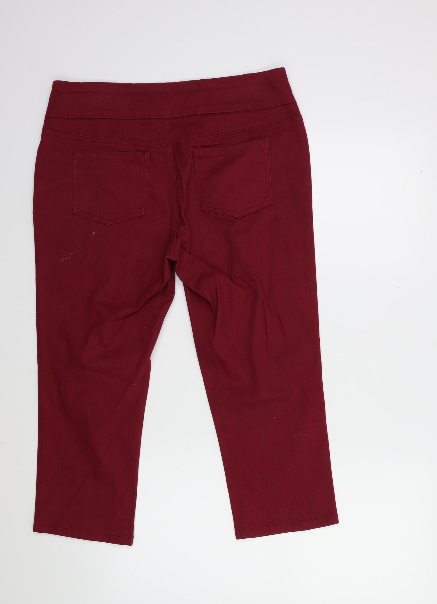 Katies Womens Red  Denim Cropped Jeans Size 10 L21 in