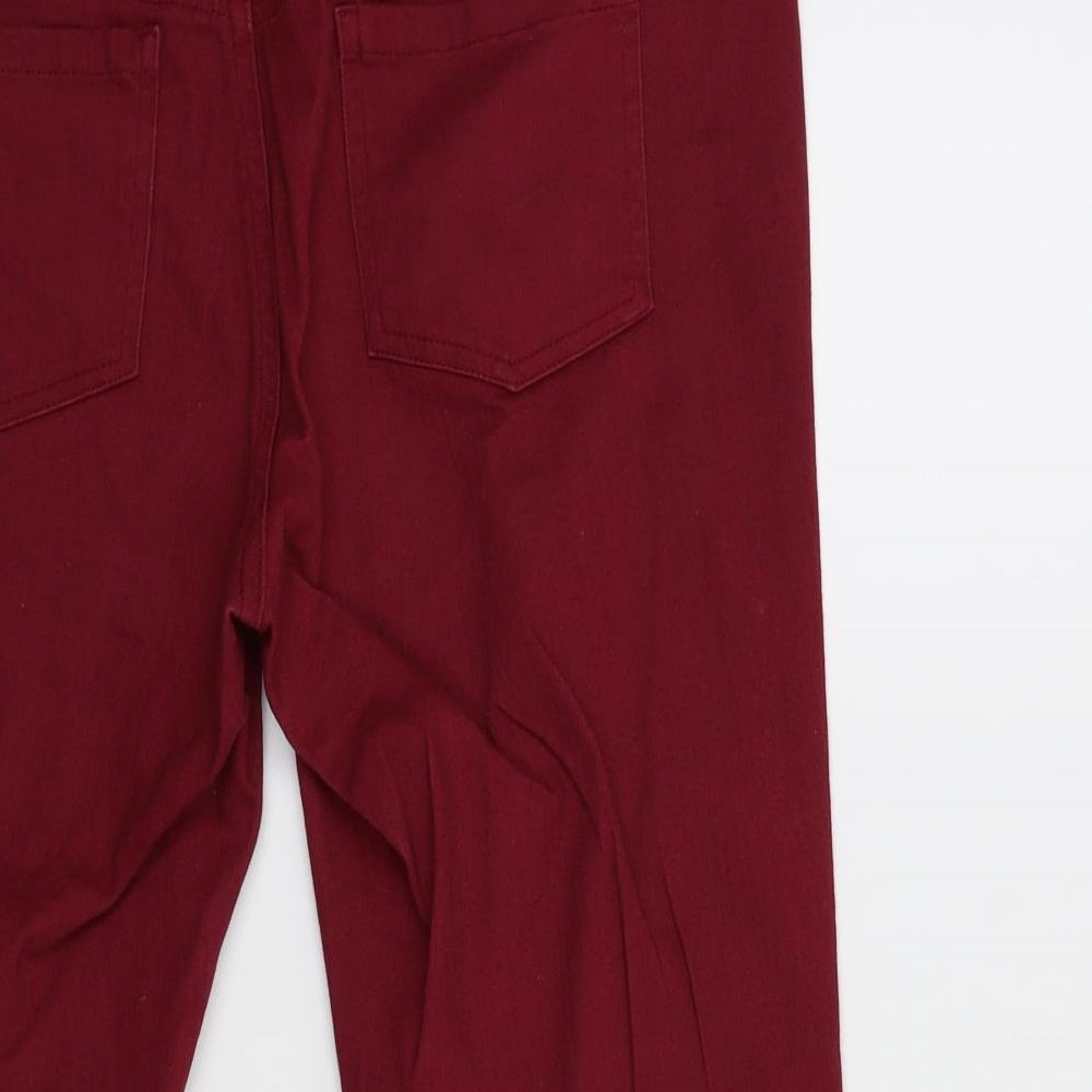 Katies Womens Red  Denim Cropped Jeans Size 10 L21 in