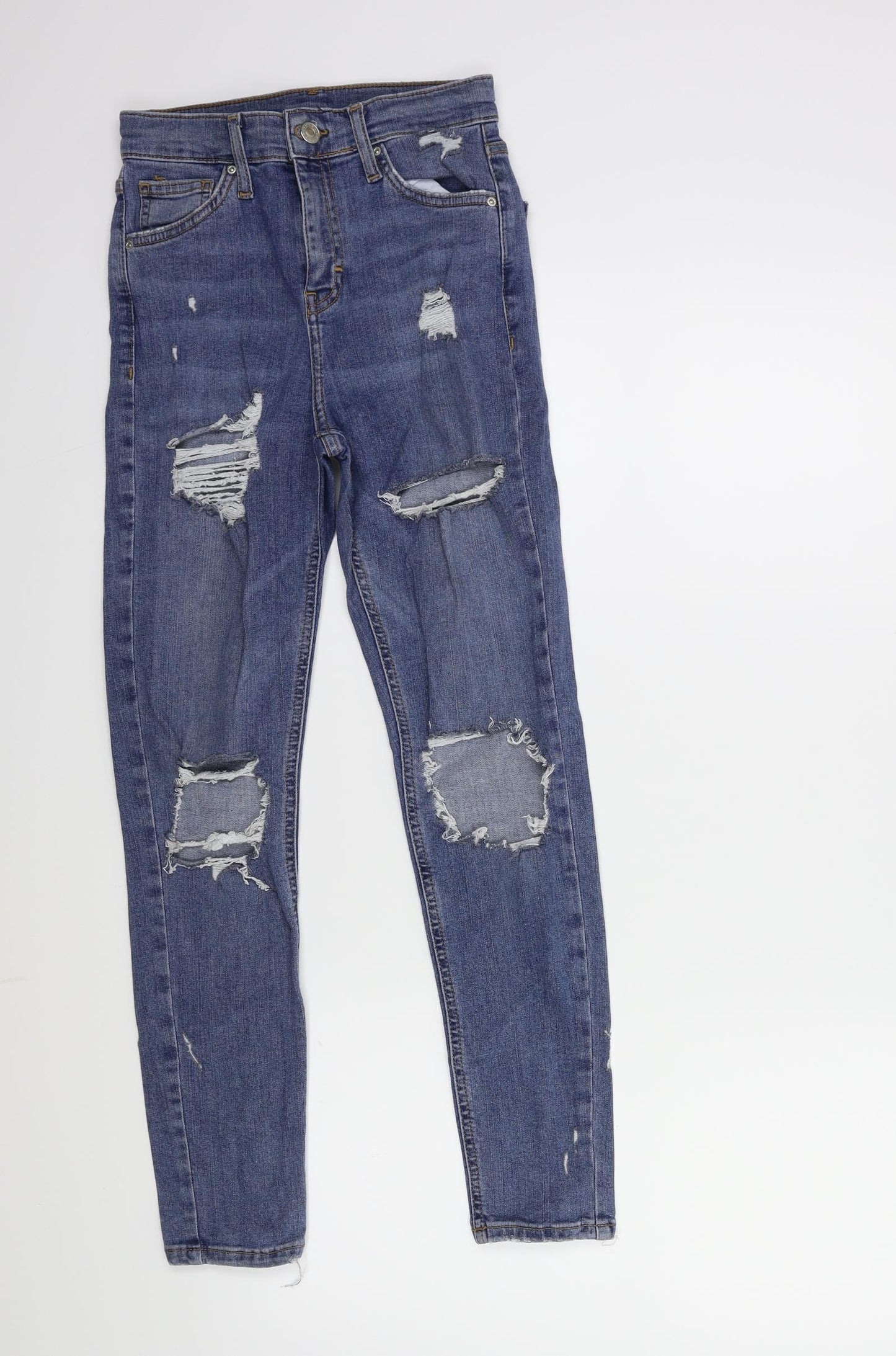 Topshop Womens Blue  Denim Skinny Jeans Size 26 in L30 in